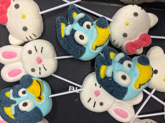 Freeze Dried Hello Kitty, Bluey OR Bunny Marshmallow on a stick add on SPOUNGEBOB