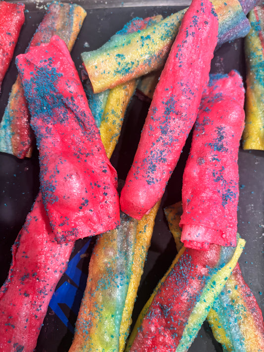 Freeze Dried SOUR Fruit Rollups with Sour Power and Sour Blue Raz