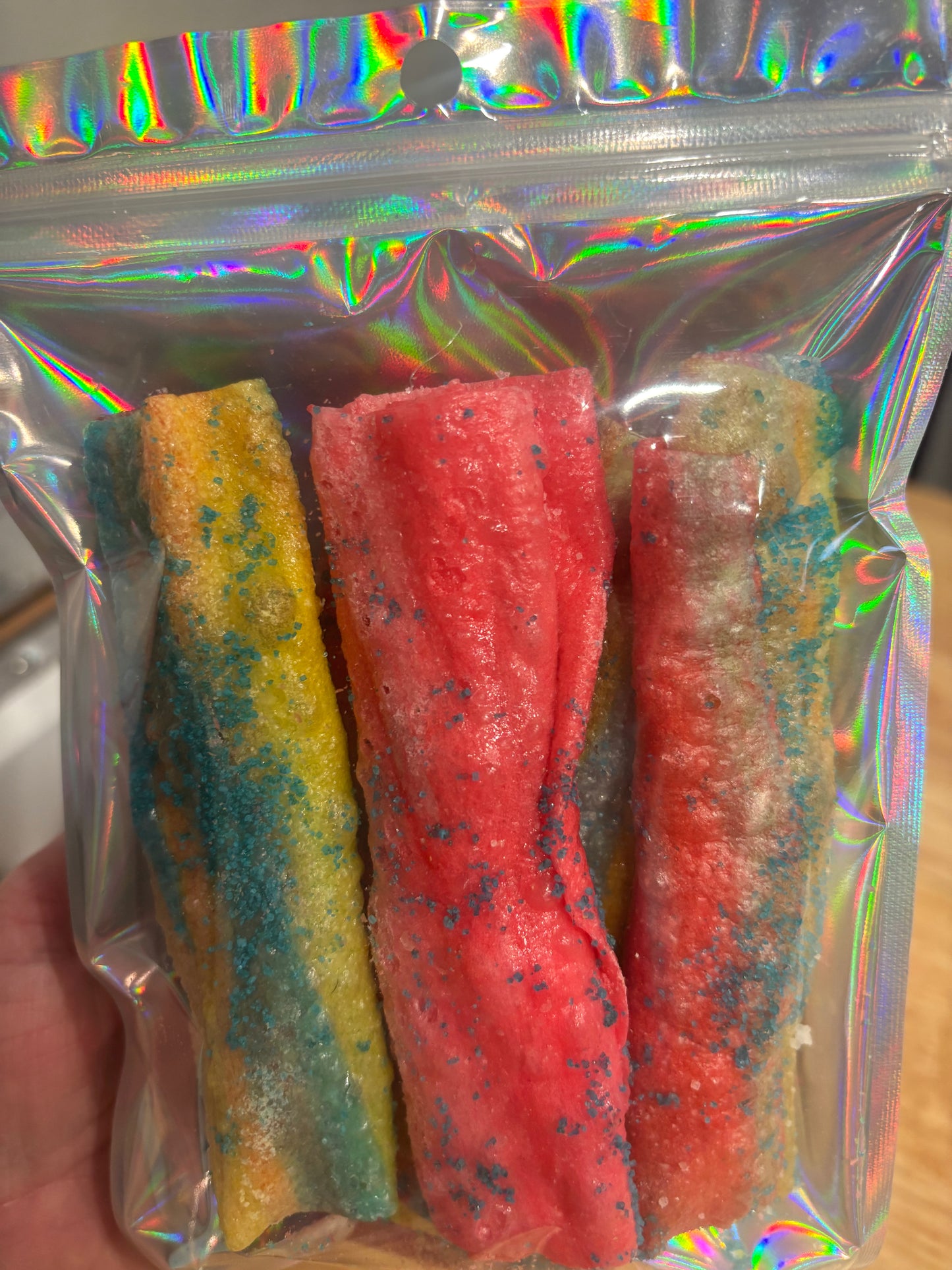 Freeze Dried SOUR Fruit Rollups with Sour Power and Sour Blue Raz
