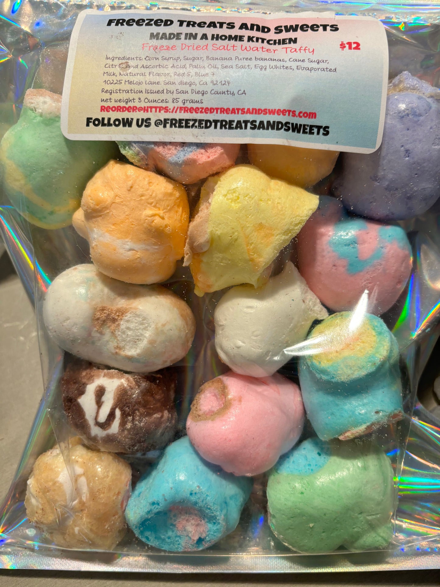 Freeze-Dried Saltwater Taffy