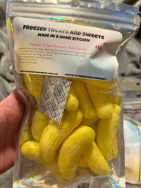 Freeze-Dried Gummy Bananas