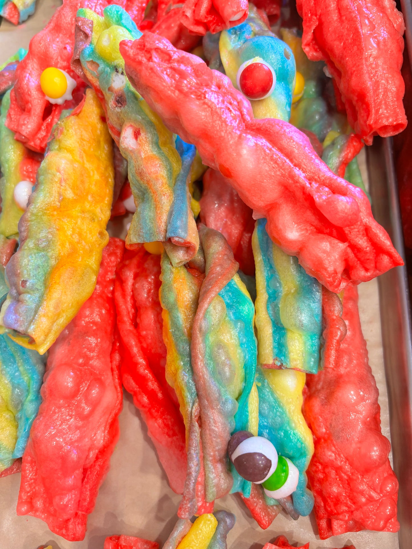 Freeze-Dried Fruit Roll Ups with Skittles Inside