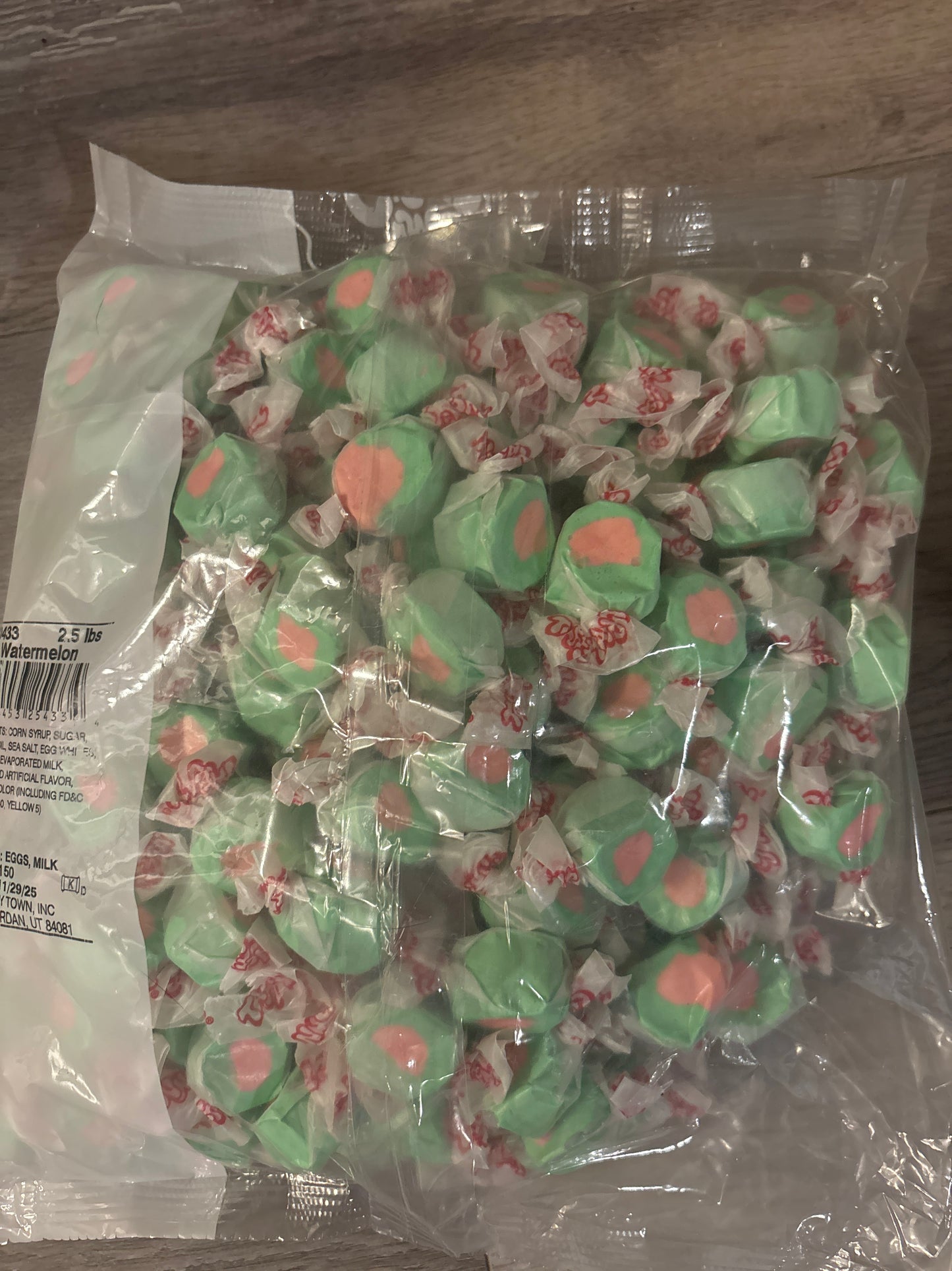 Freeze Dried Salt Water Taffy *Watermelon Flavor*