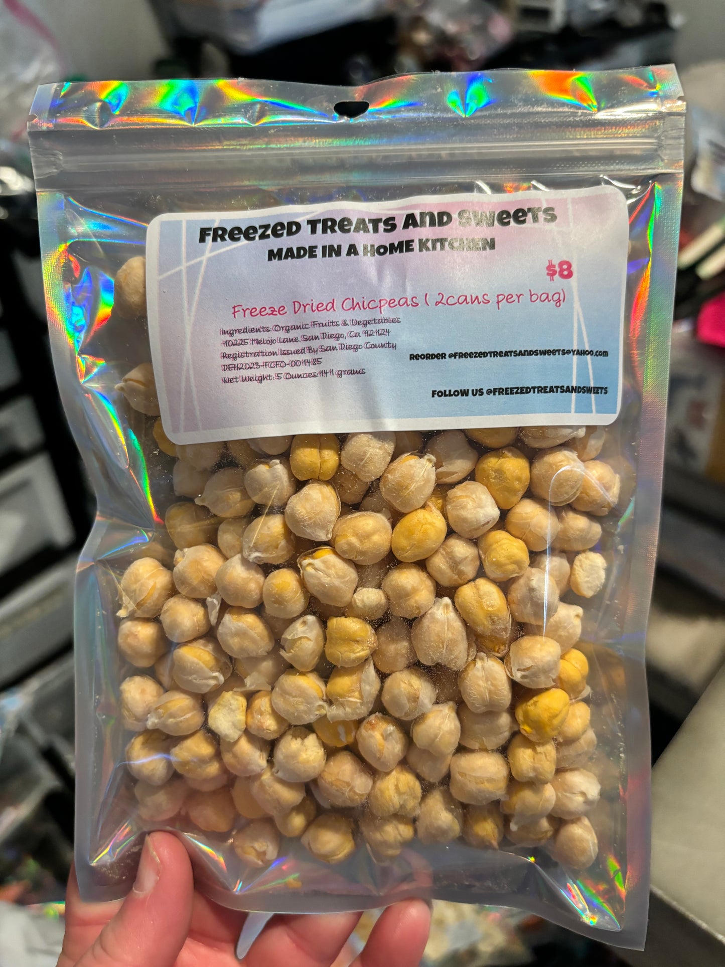 Freeze-Dried Chic peas (aka garbanzo beans)