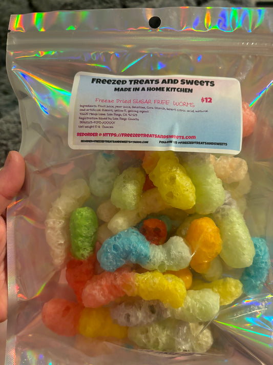 Freeze-Dried Sugar Free Albanese Gummy Worms