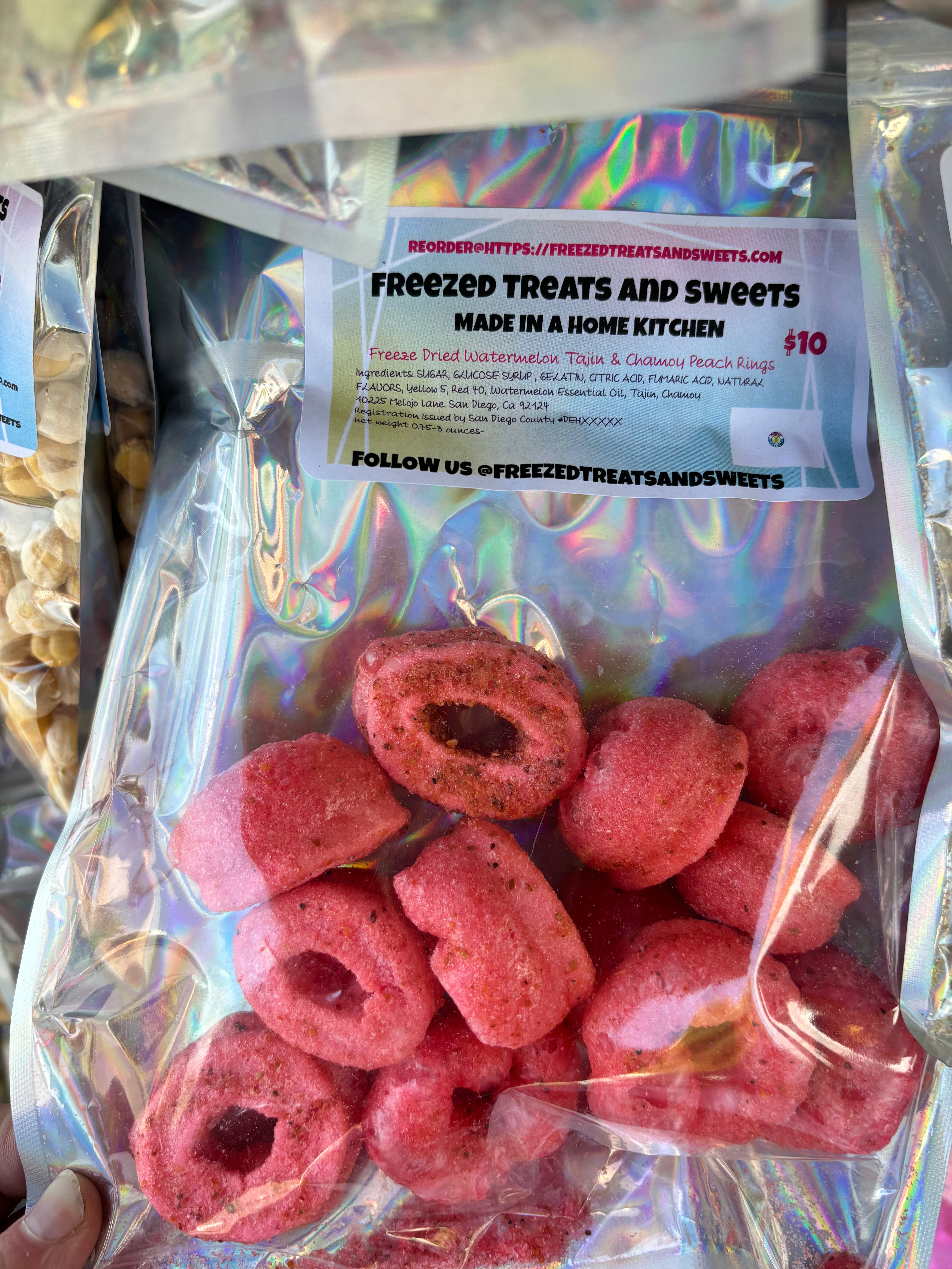 Freezed Freeze-Dried Watermelon Chamoy Tajin Peach Rings – Freezed Treats And ...