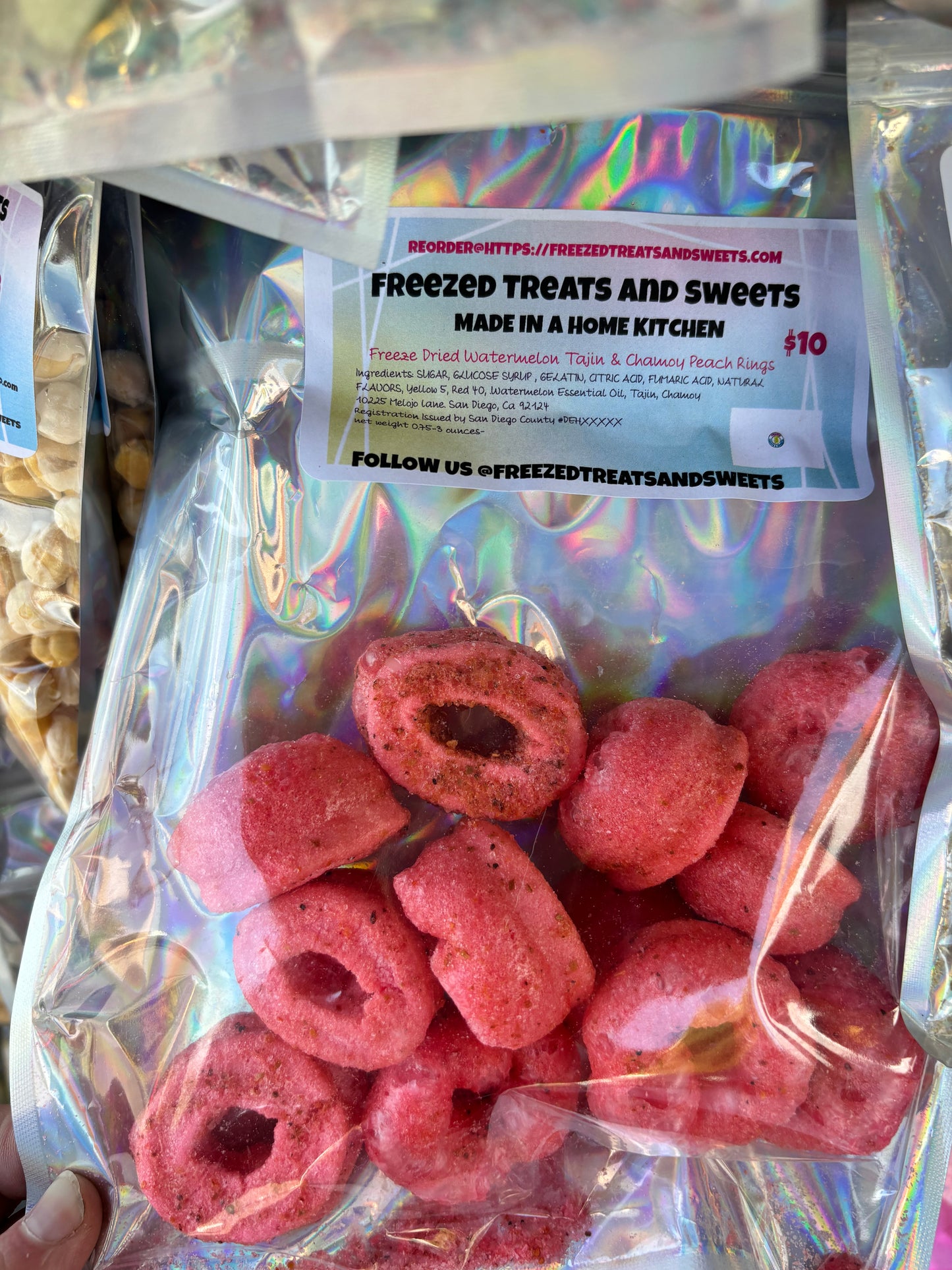 Freeze-Dried Watermelon Chamoy Tajin Peach Rings