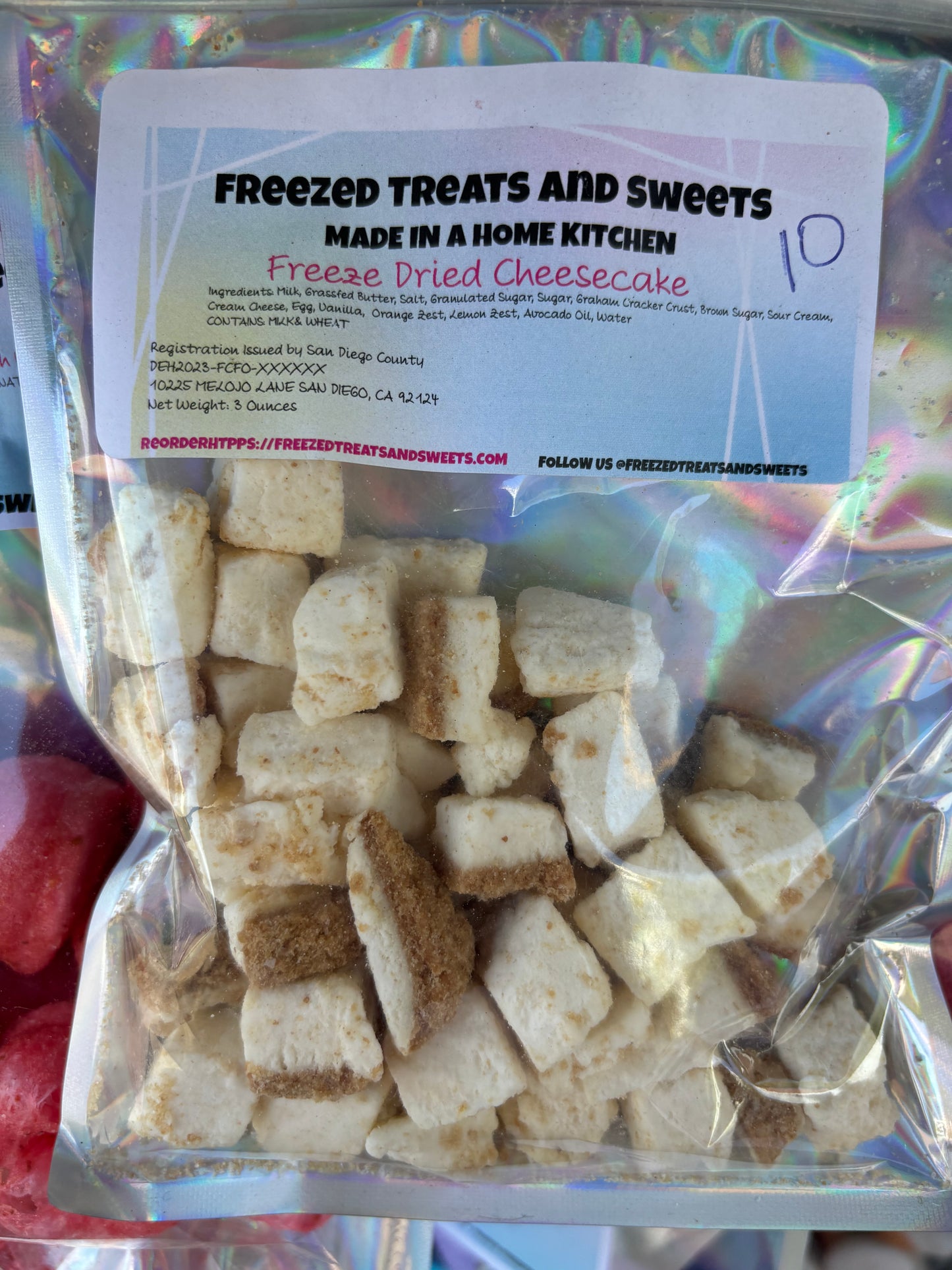 Freeze-Dried Cheesecake