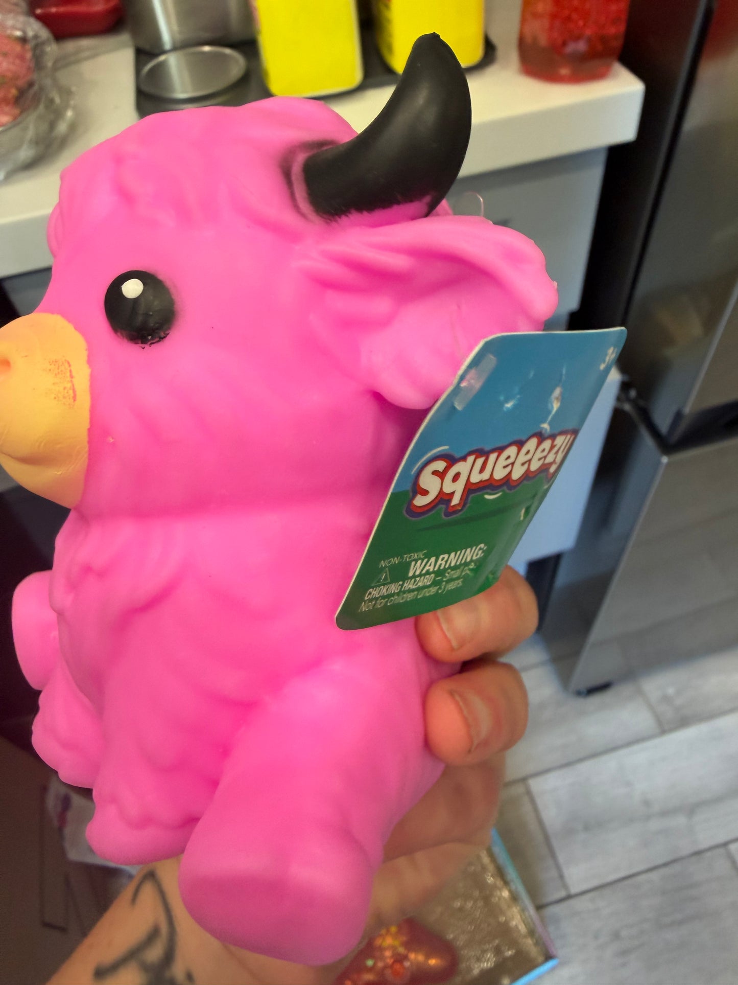 Squeezy Squishy Pink Highland Cow