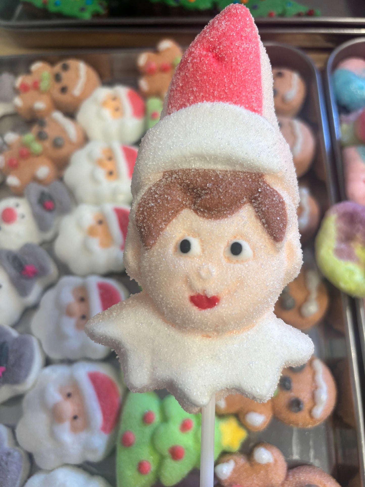 Freeze Dried Elf on the Shelf Marshmallow on a stick