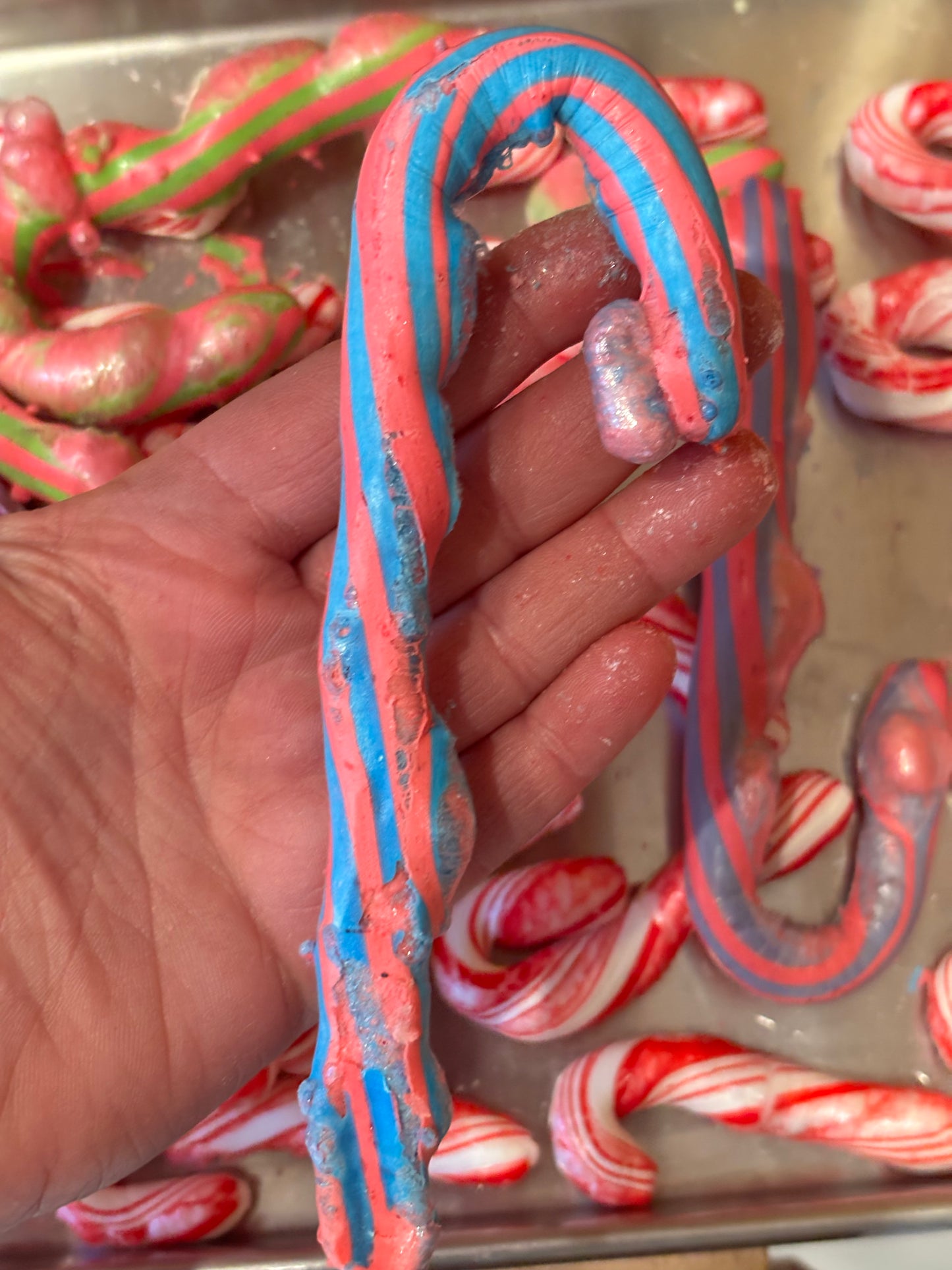 Large Freeze Fried Jolly Rancher Candy Cane *single*