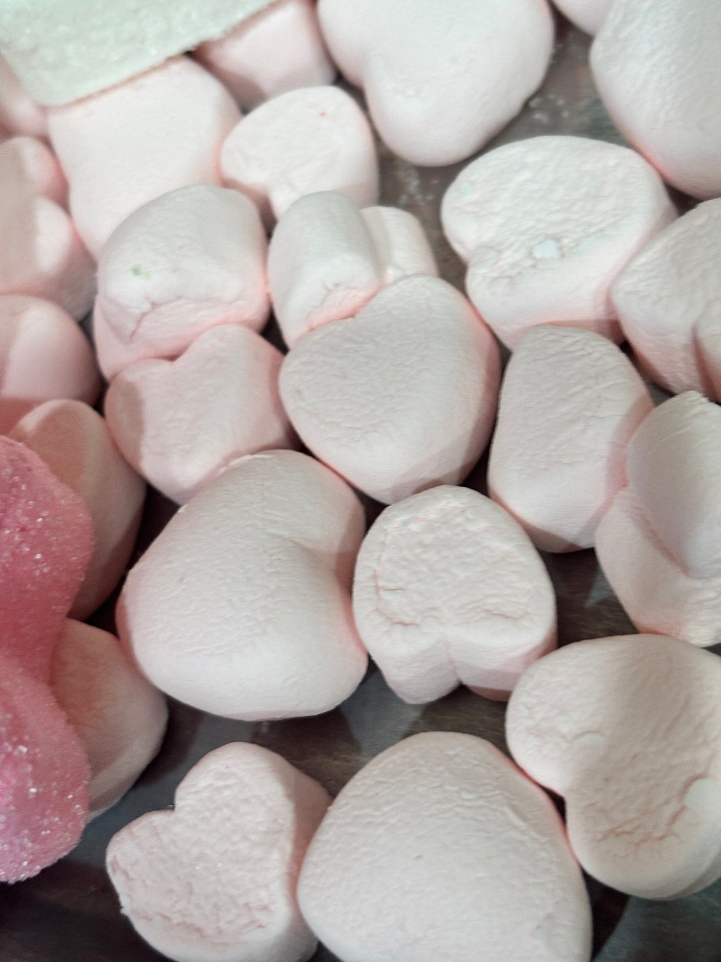 Freeze Dried Valentines Day Strawberry Heart Marshmallows