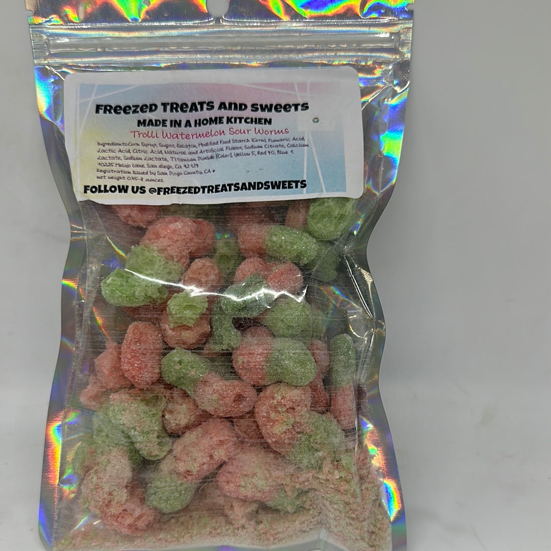 Freeze-Dried Watermelon Trolli Sour Worms