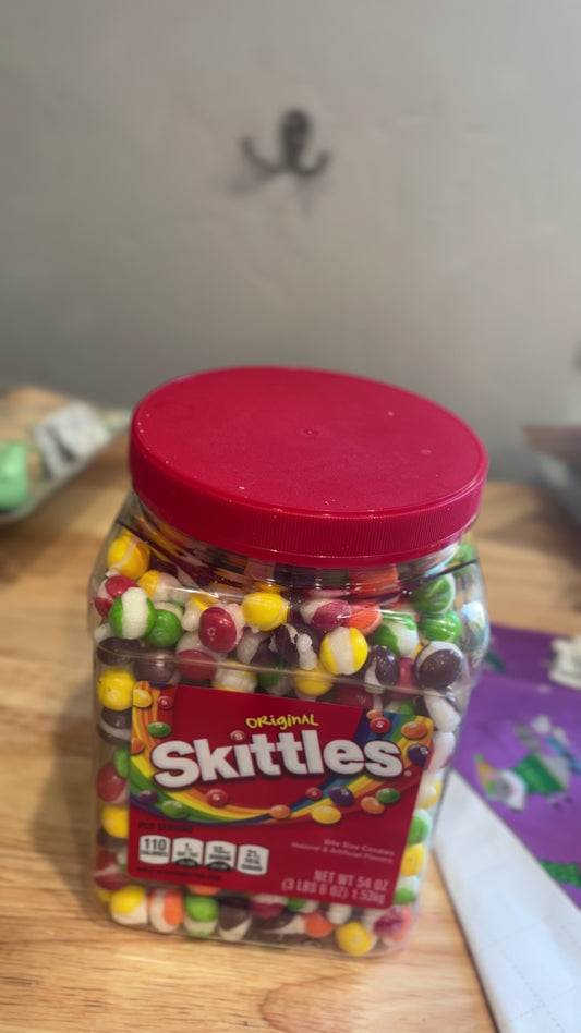 A 3 pound Skittle TUB of Freeze-Dried skittles